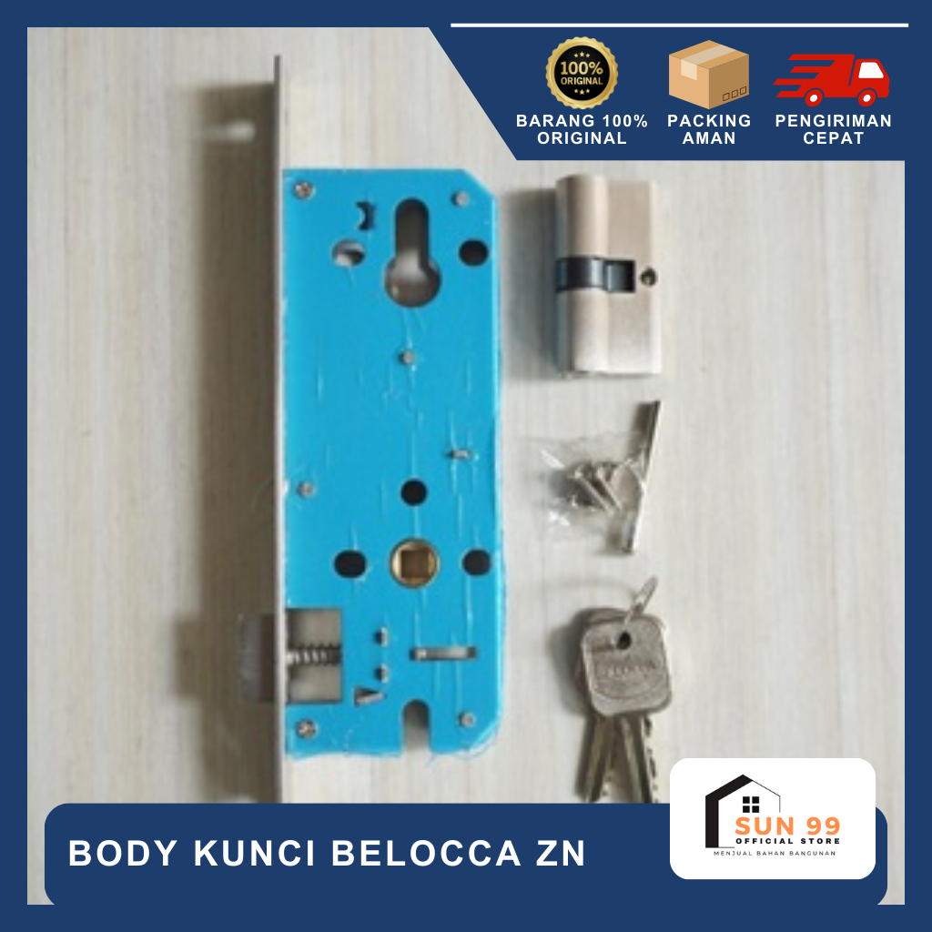Body Kunci Pintu Set Belocca ZN / Body Kunci Pintu / One Set Silinder Dan Body Kunci BELOCCA ZN