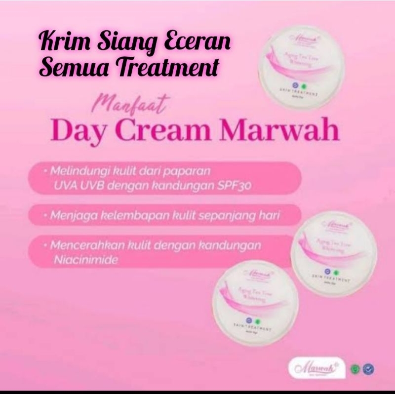 Day Cream Marwah, krim Siang Anti Acne Jerawat Anti Aging