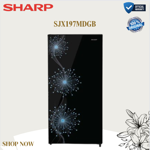 SHARP KULKAS 1 PINTU SJX197MDGB 128L/SJX-197MDGB/SJX 197MDGB/SHARP KULKAS 1 PINTU/SHARP KULKAS LOW W