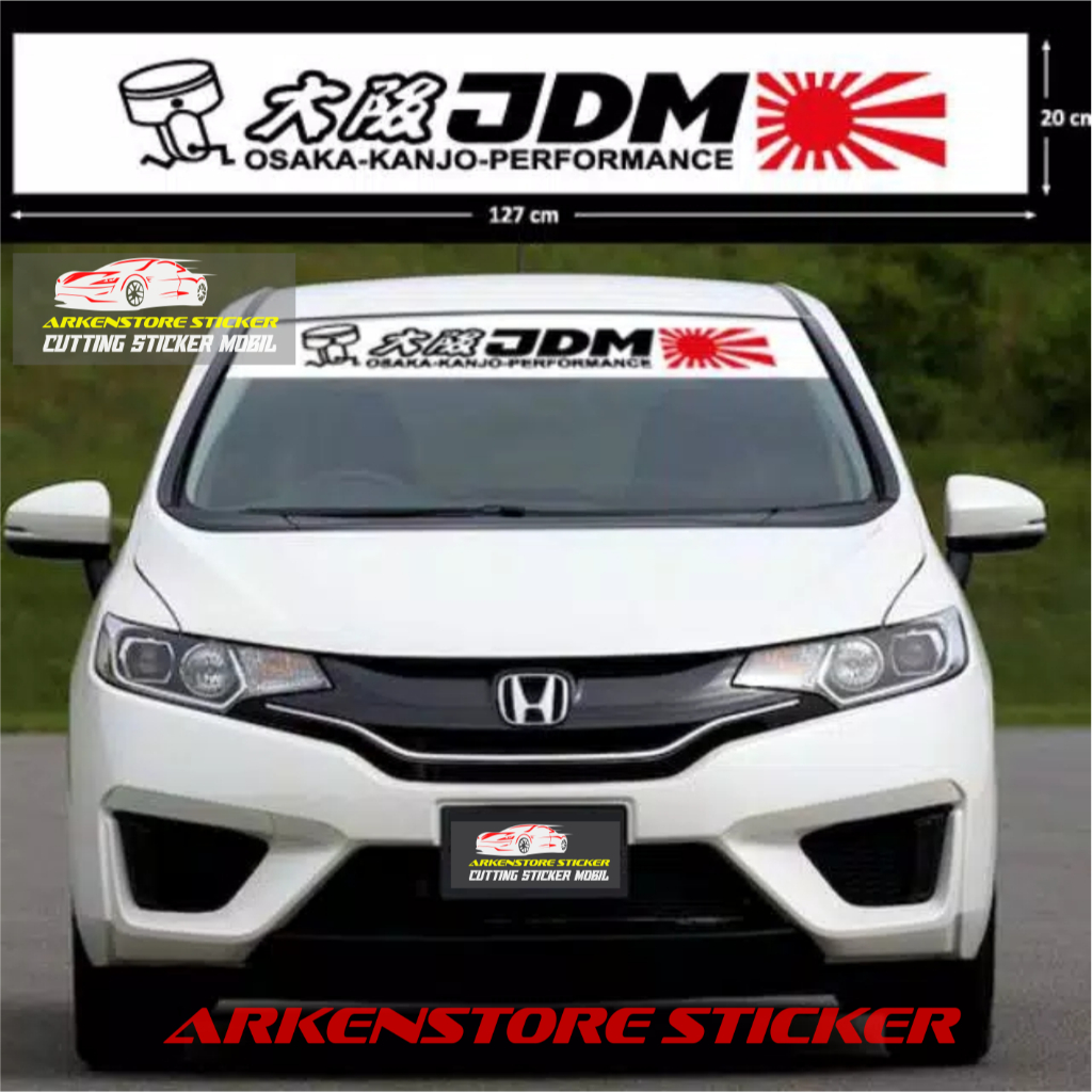 cutting sticker kaca depan mobil tulisan jdm sticker stiker jdm