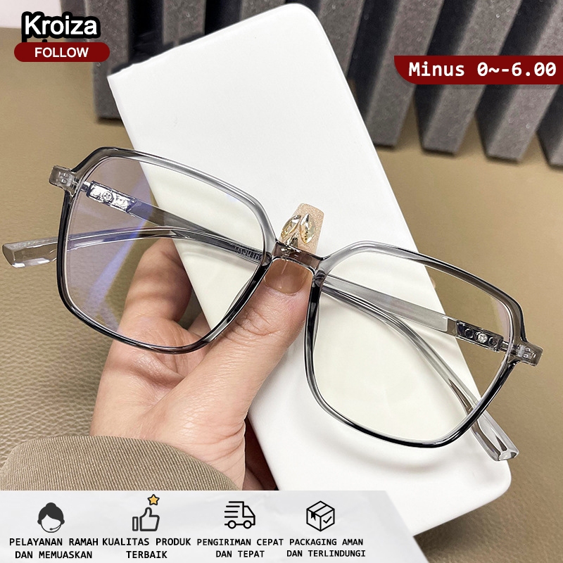 Kacamata Photocromic Minus Wanita Pria Silinder Anti Radiasi Blueray Kaca Mata Optik Frame