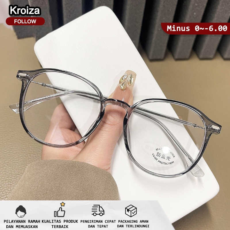Kacamata Photocromic Minus Wanita Pria Silinder Anti Radiasi Blueray Kaca Mata Optik Frame