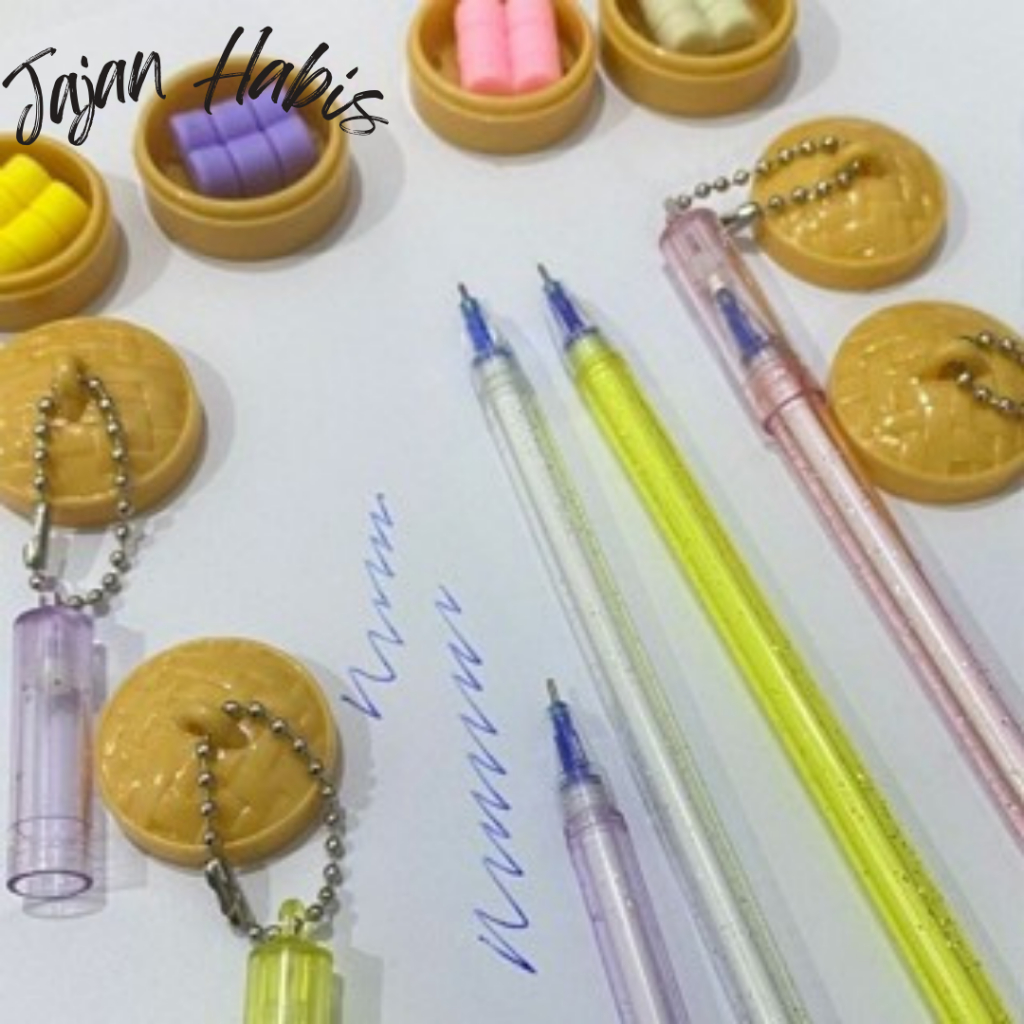 

JABIS Pena Gantungan Bapao Pulpen Lucu Gantungan Dimsum Mantou Blue Ink Gel Bisa di Hapus Bolpoin Tinta Gel Cair Erasable Pen Pulpen Gantungan Makanan Lucu