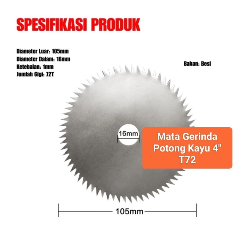 Mata Gerinda Potong Kayu / Circular Saw / Mata Gerinda Gergaji Kayu / Mata Gergaji Kayu / Refill Mat
