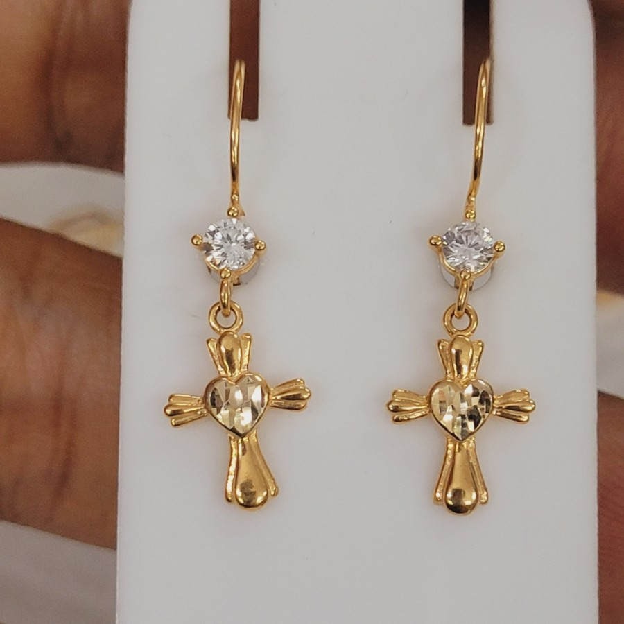 anting kawatan desi model salib variasi 3 ad emas 70% 700 70 % 16k