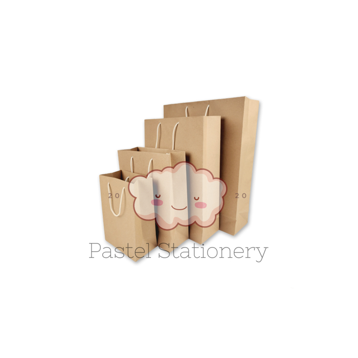 

Paper Bag Polos Ukuran Kecil Sedang Besar Bahan Kraft Tebal 150gsm - Tas Karton Kantong Penyimpanan Size XS S M L Landscape