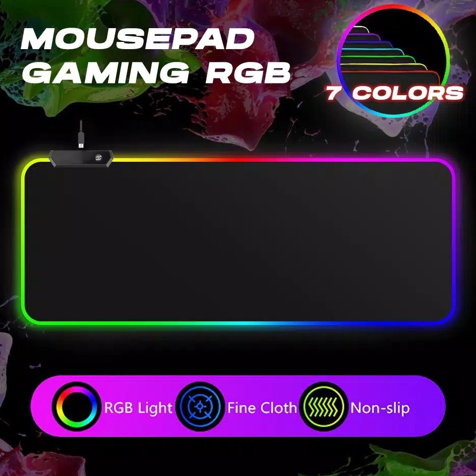 MIIGOalas mouse bercahaya Keyboard Gaming RGB alas meja tahan air alas mouse besar