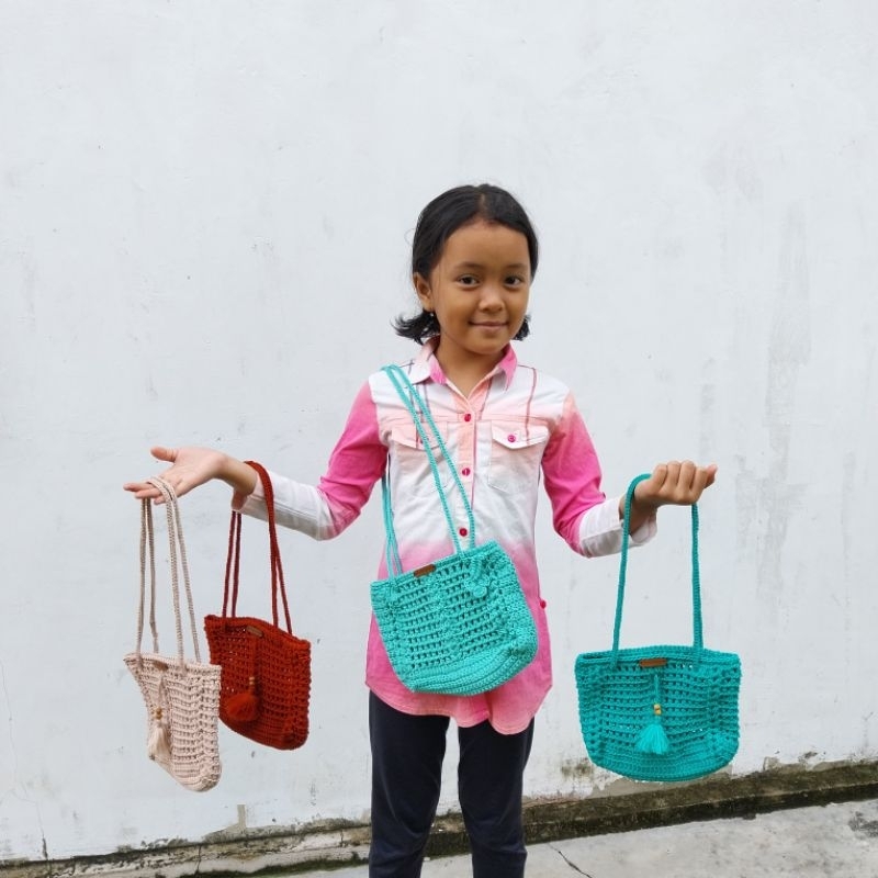 Tas jaring Korea / Tas HP dan dompet / Tas HP jaring kekinian