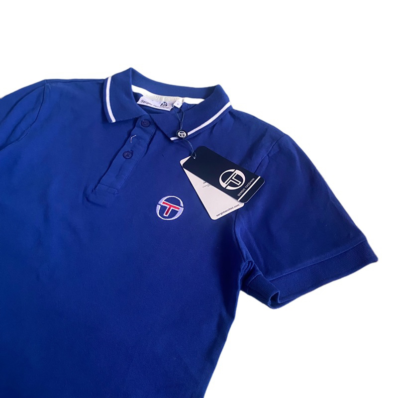Sergio Tacchini Polo Shirt Original In Blue