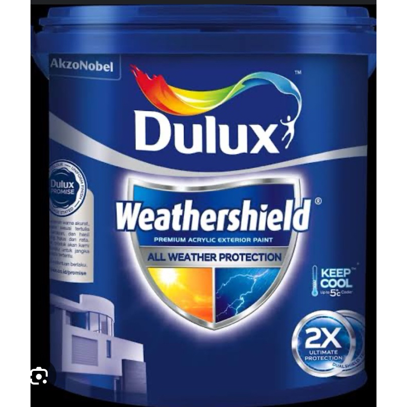 Cat Tembok Dulux Weathershield Cat Eksterior 20 ltr 25 kg 25kg 20Ltr BRILLIANT WHITE