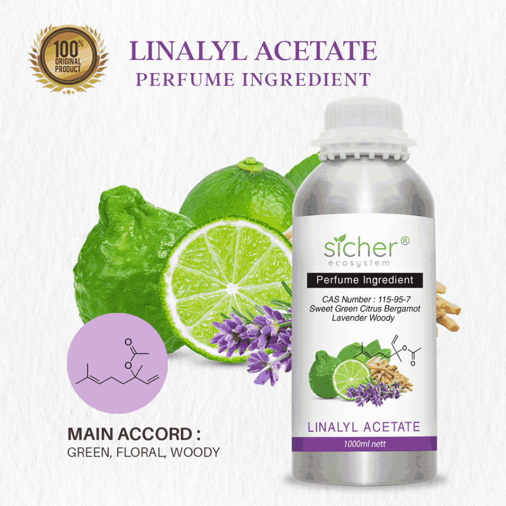 Sicher Natural Isolate Oil (Perfume Ingredient / RAW Material) Linalyl Acetate 1000ml