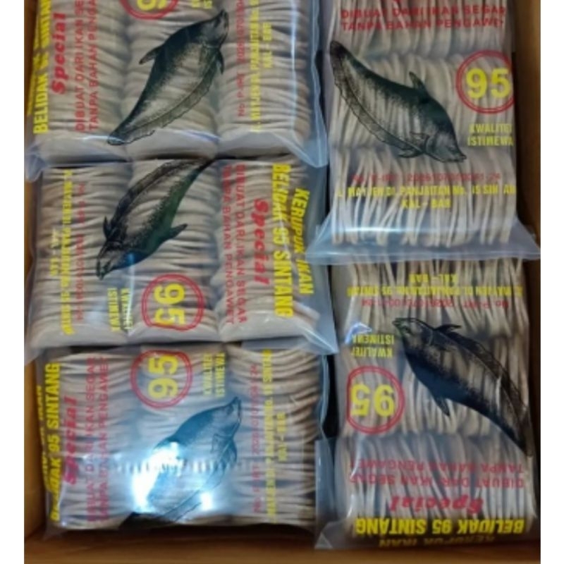 

Kerupuk Ikan 95 Spesial / Kerupuk Ikan Belida / Kerupuk Ikan Belidak 95 Sintang / Kerupuk Ikan Pipih / Krupuk Ikan Belida / Oleh Oleh Khas Pontianak