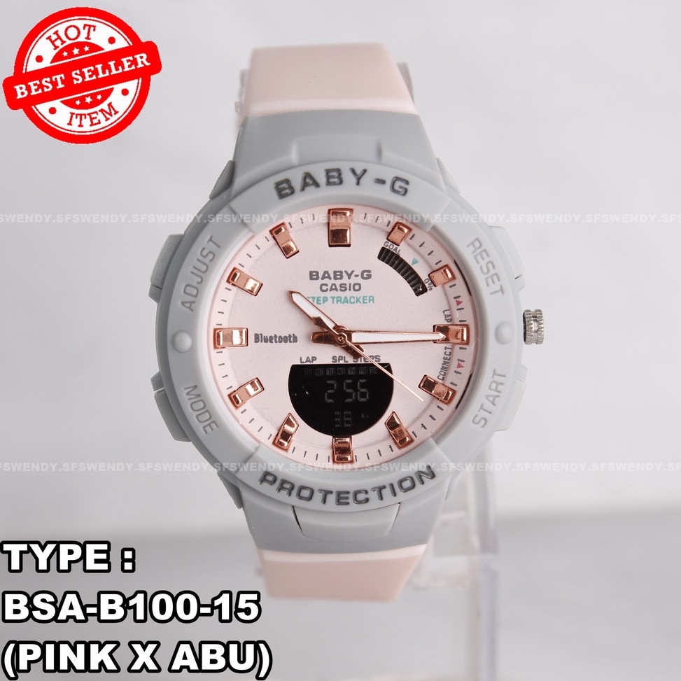 Terbagus TERMURAH  Jam tangan wanita  anak anak BabyG BSAB1 Pink Peach Lilac digital sproty anti air