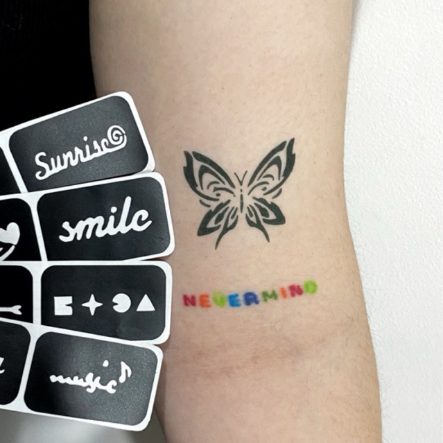 Stiker Tato Hena Temporer Kupu Kupu Songkang Nevertheless