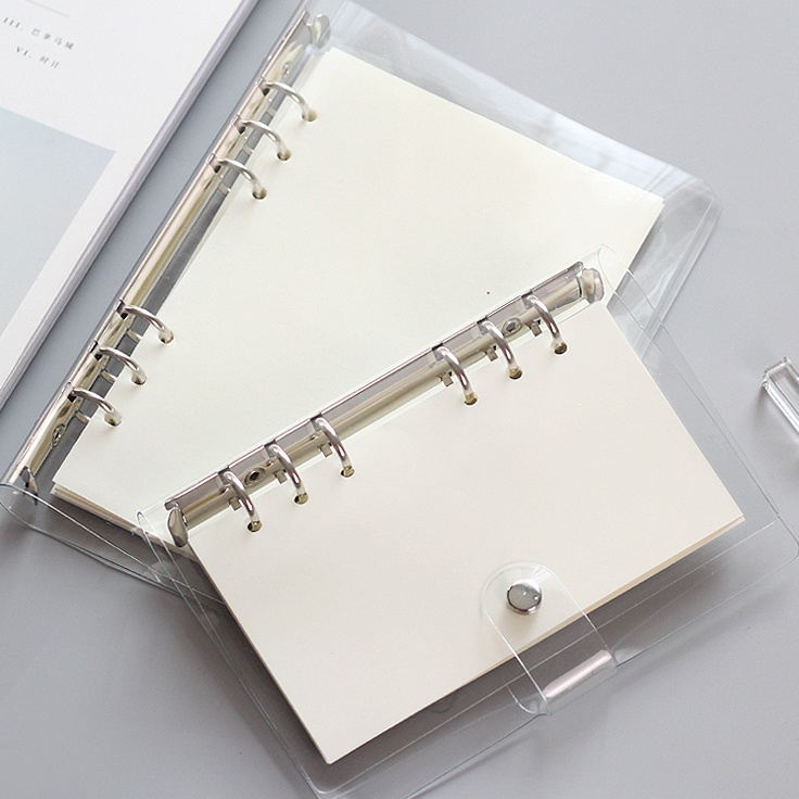 

Harga Terbaik A6 A5Clear Soft PVC Notebook Binder Cover Planner 6Ring LooseLeaf Folder