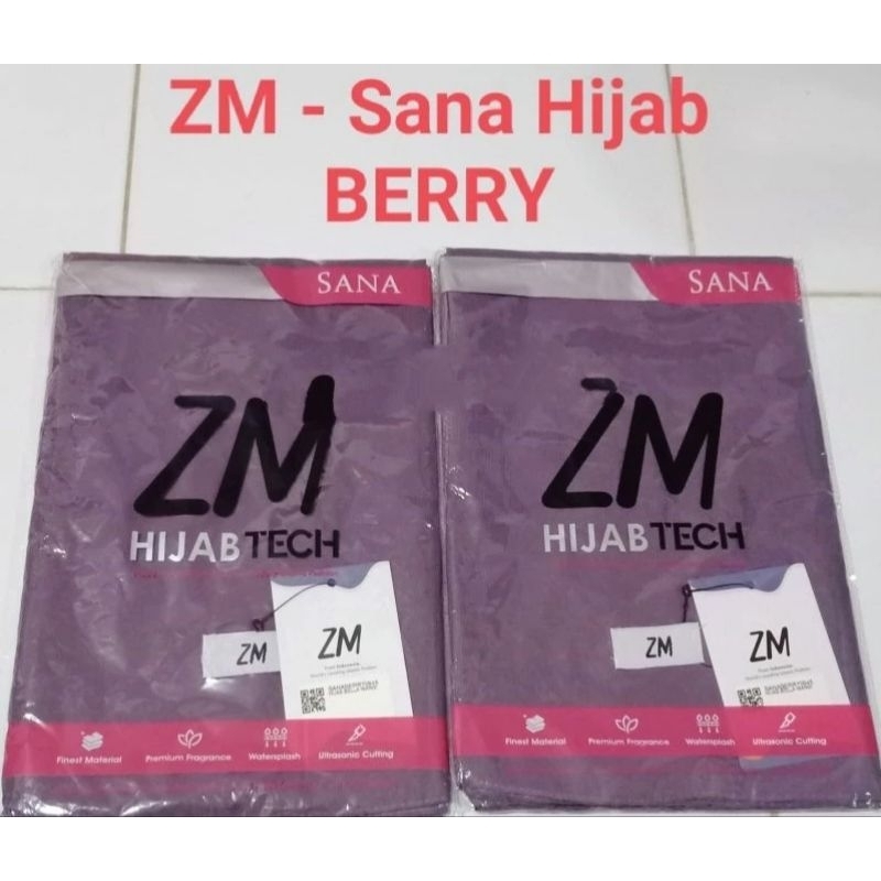 Zaskia Mecca hijab Sana Berry 100% Original