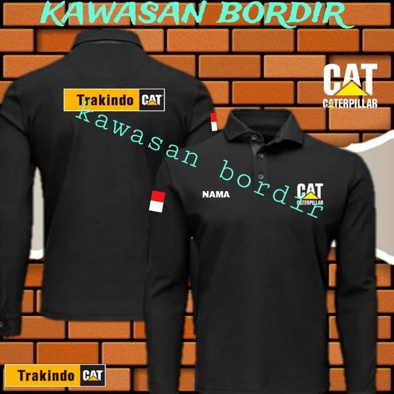 Terbaru polo shirt Trakindo kaos Trakindo baju Trakindo kaos Caterpillar seragam Caterpillar baju Ca