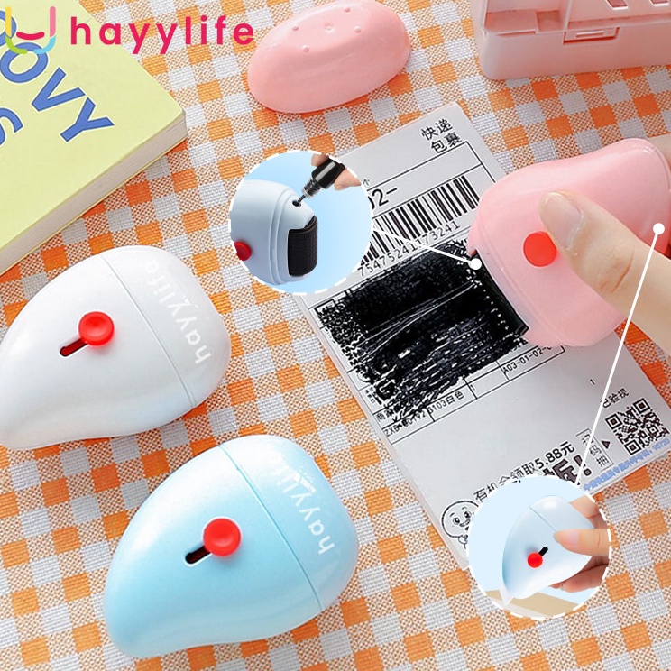 

Hot Limited HAYYLIFE Roller Stamp 2 In 1 Stempel Pelindung Rahasia Melindungi Privasi Cutter Stempel Penutup Data Stempel Penutup Alamat HLAIA556