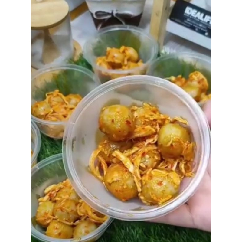 

Cilok Ori Kuah Ayam Suwir Pedas