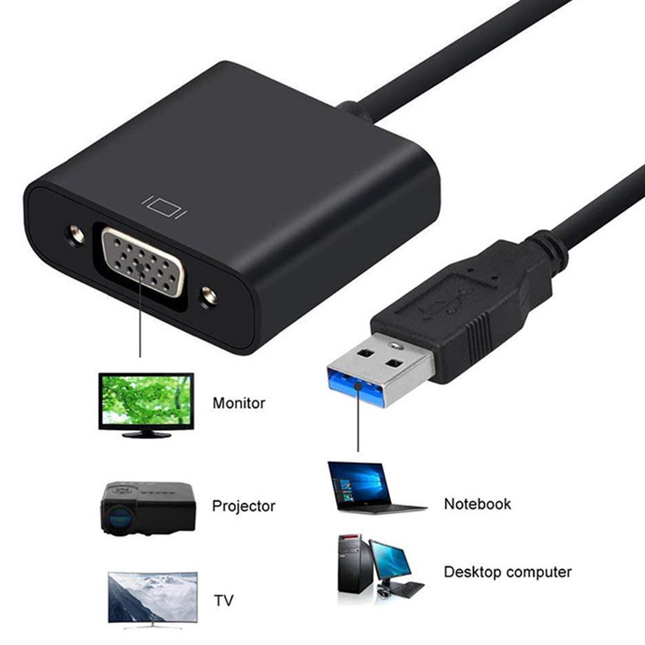 CONVERTER USB 3 TO VGA USB TO VGA