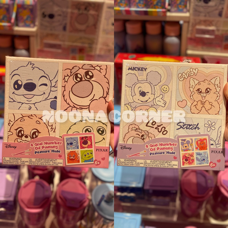 

Miniso x Disney ‼️ 4 Grid Number Oil Painting DIY Disney Pixar Collections (Lotso, Stitch, Turning Red, Alien)