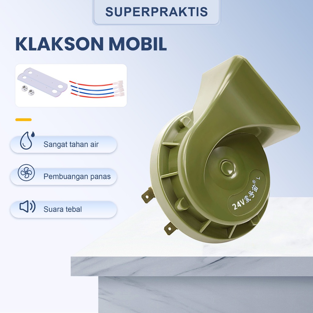 Klakson Keong Horn Set Super Tone Hella Waterproof Anti Air Double 24 V Suara Seperti Denso Dan Hell