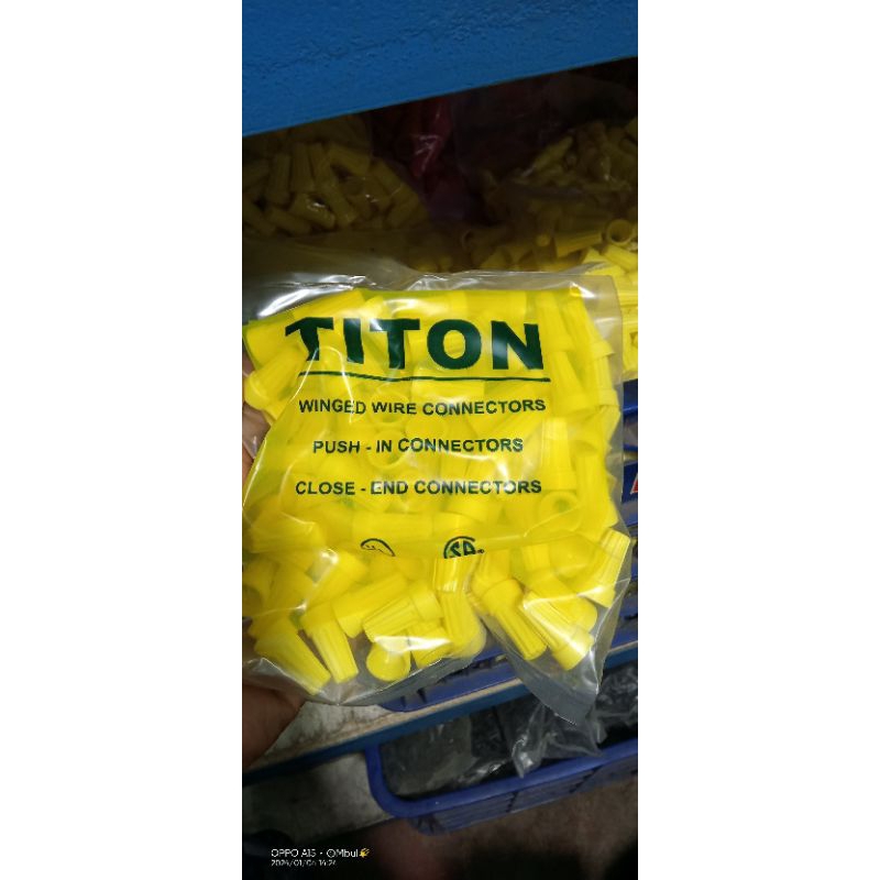 Lasdop titon kuning penjepit kabel