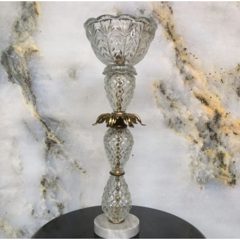 Pajangan lampu meja kaca kristal pajangan antok