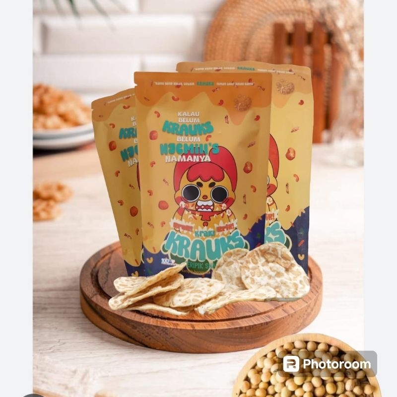 

Snack krauks/keripik tempe sagu
