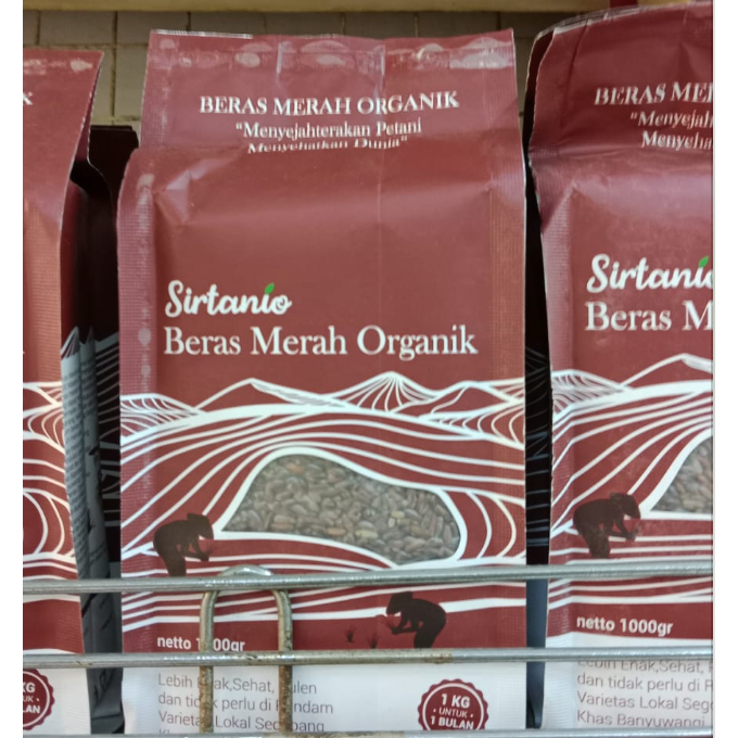 

Beras MERAH Organik 1kg - SIRTANIO / Cap Orang Sehat