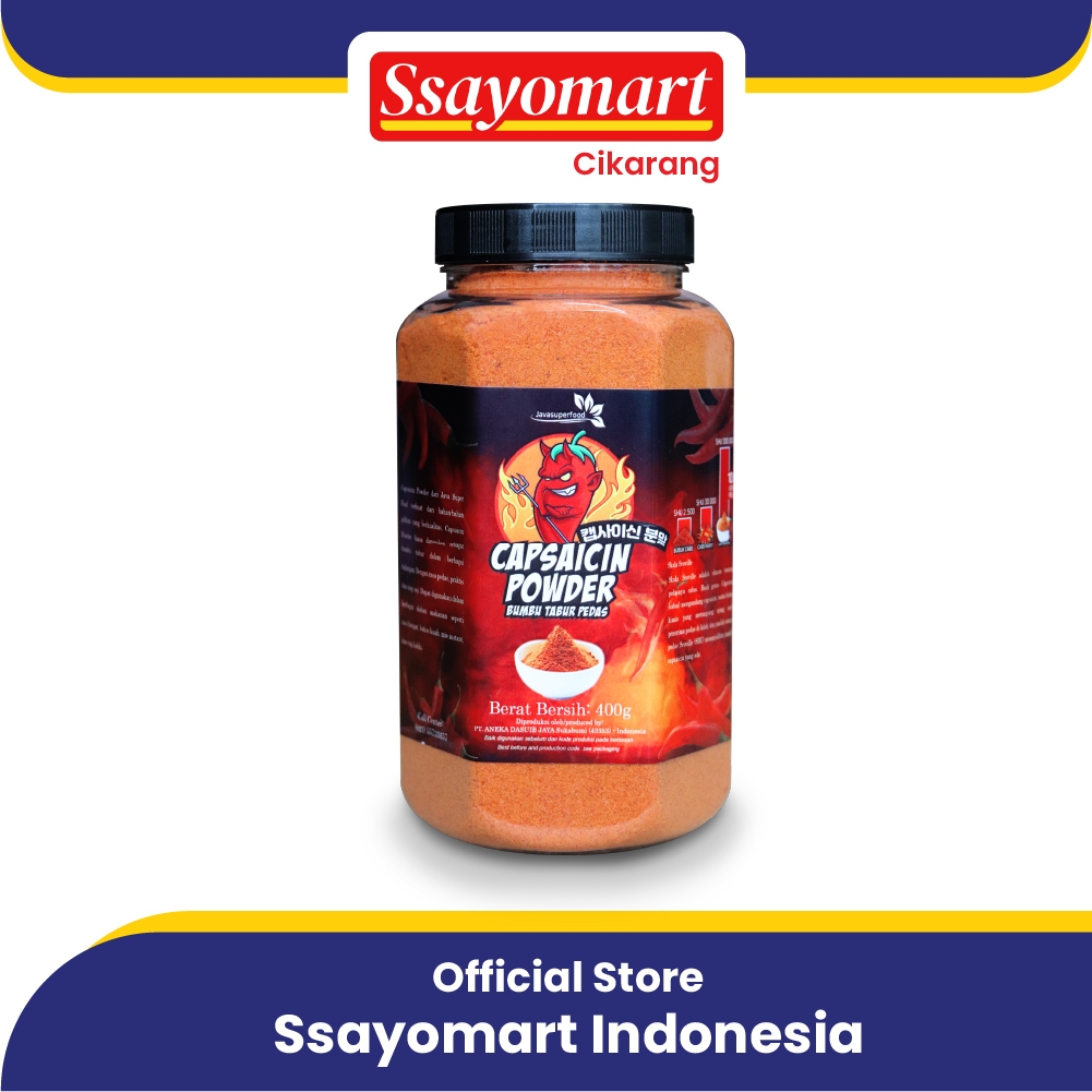 

Bubuk Cabe Super Pedas / Bubuk Cabe Pedas / Cabe Bubuk / Bubuk Cabai Kering / CAPSAICIN 400G BOTOL