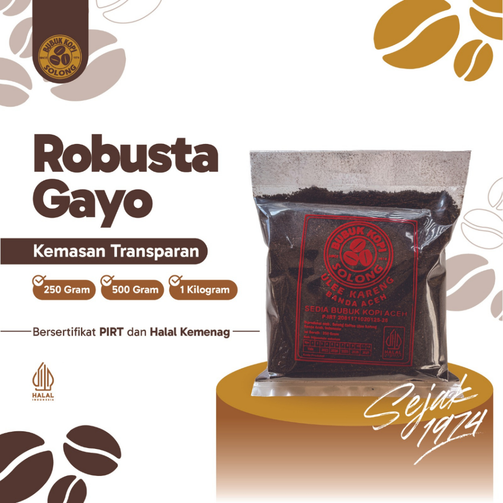 

Robusta Gayo Kopi Solong (Kemasan Transparan)