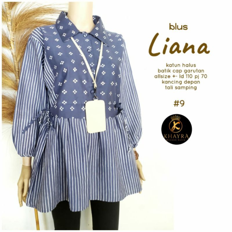 BLUS BATIK | BATIK WANITA LENGAN PANJANG BATIK GARUTAN TALI SAMPING