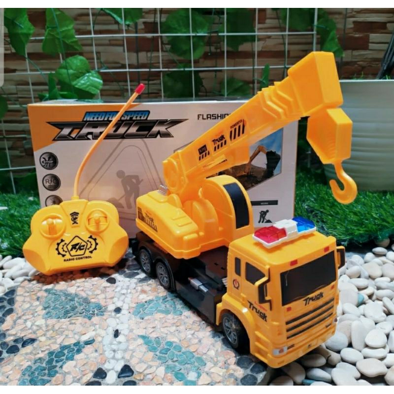 MOBIL REMOT KONTROL CRANE ANAK EDUKASI - MAINAN RC CRANE