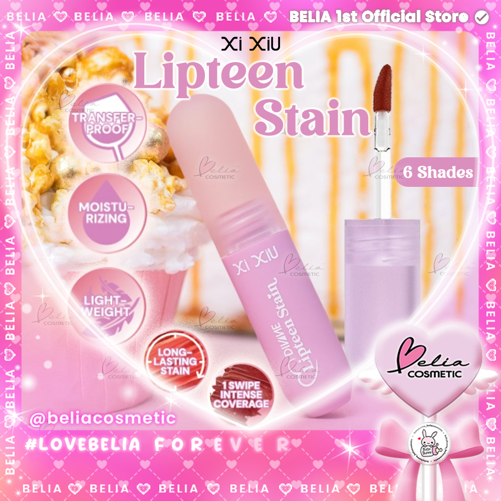 ❤ BELIA ❤ Xi XiU Divine Lipteen Stain | 6 Shades | Lip tint | Formula Ringan | Tahan Lama | Moisturi