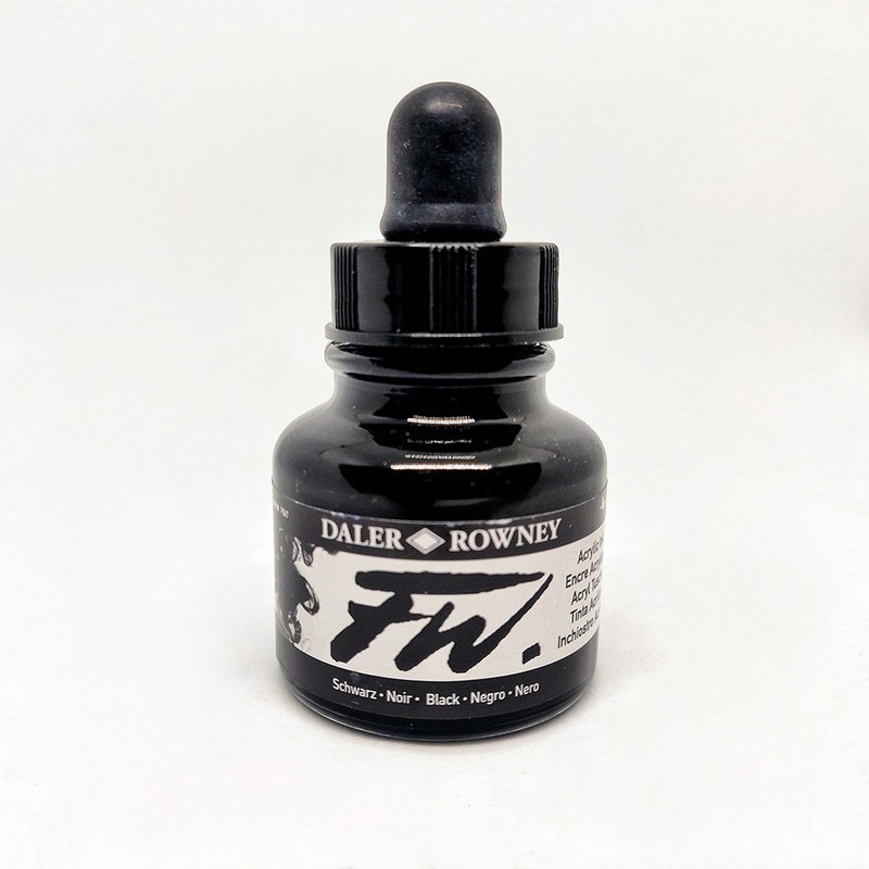 

Daler Rowney FW Ink 29.5ml Black, White & Grey Series