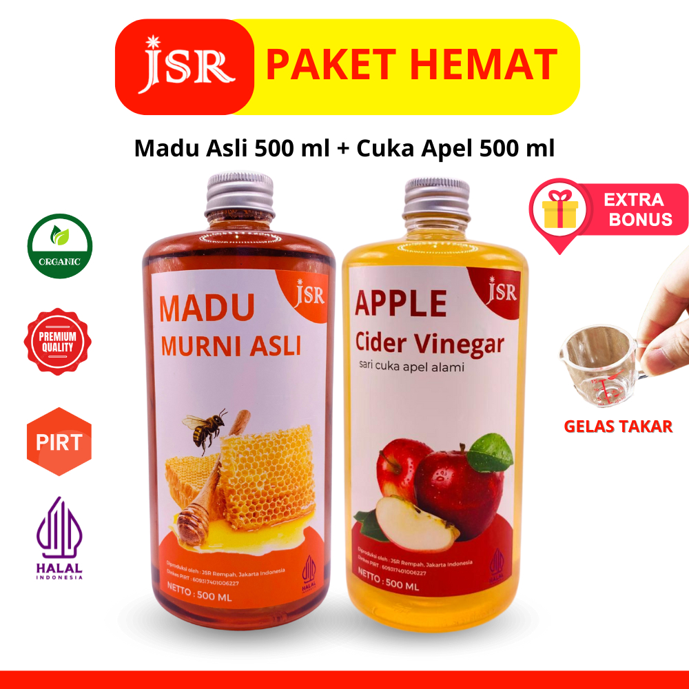 

PAKET HEMAT JSR MADU ASLI DAN CUKA APEL 500 ML