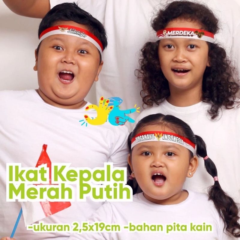 ikat kepala merah putih/17 agustus 1945