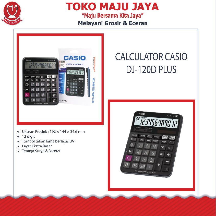 

CALCULATOR CASIO DJ-120D PLUS