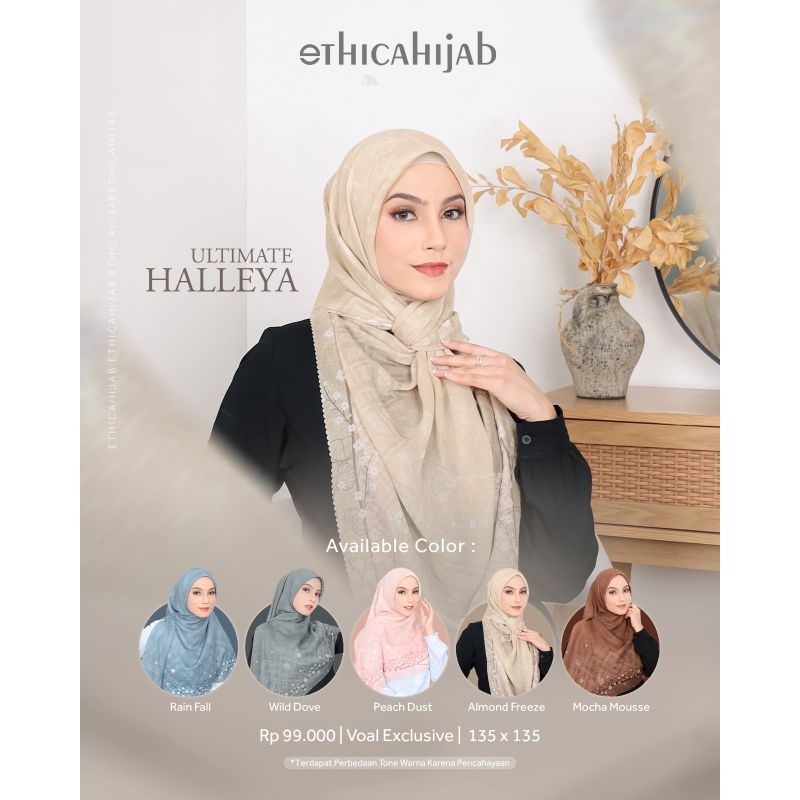 ETHICA HIJAB ULTIMATE HALLEYA SEGIEMPAT SYARI TERLARIS ORIGINAL