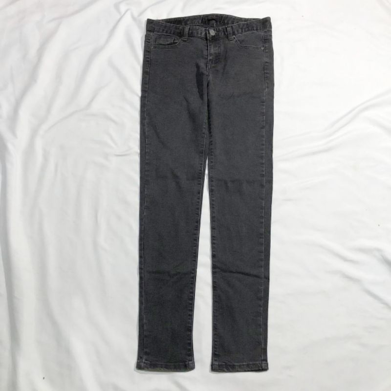 Size 27 Celana Panjang Longpants Jeans Chrish Black Washed Skinny  Second Preloved #CJ402