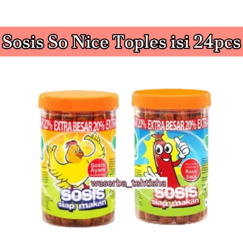 

waserba_tehtisha| Sosis So nice 1 toples/ Sosis siap Makan so nice 1toples 24pcs