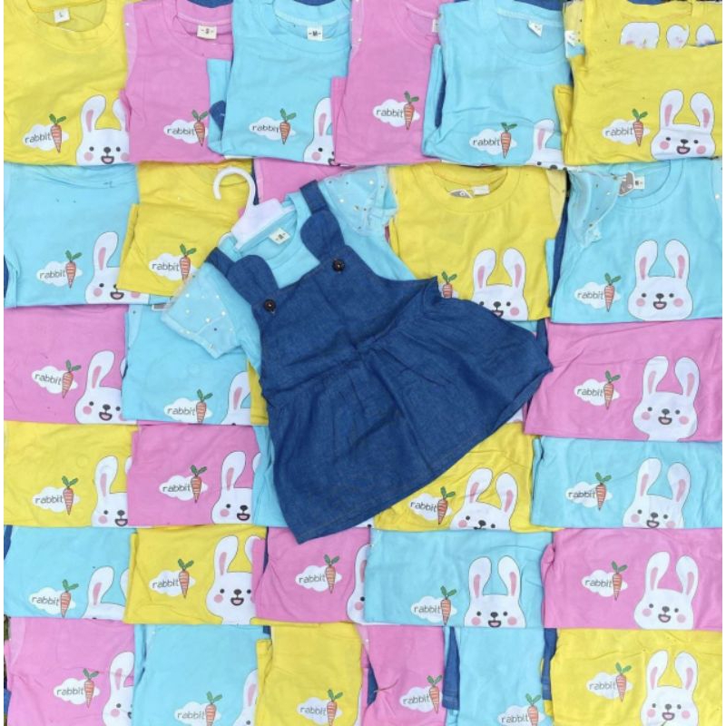 Setelan Overal Rok Anak Perempuan Lengan Pendek By Yih TZ Estimasi Usia 6-24 Bulan