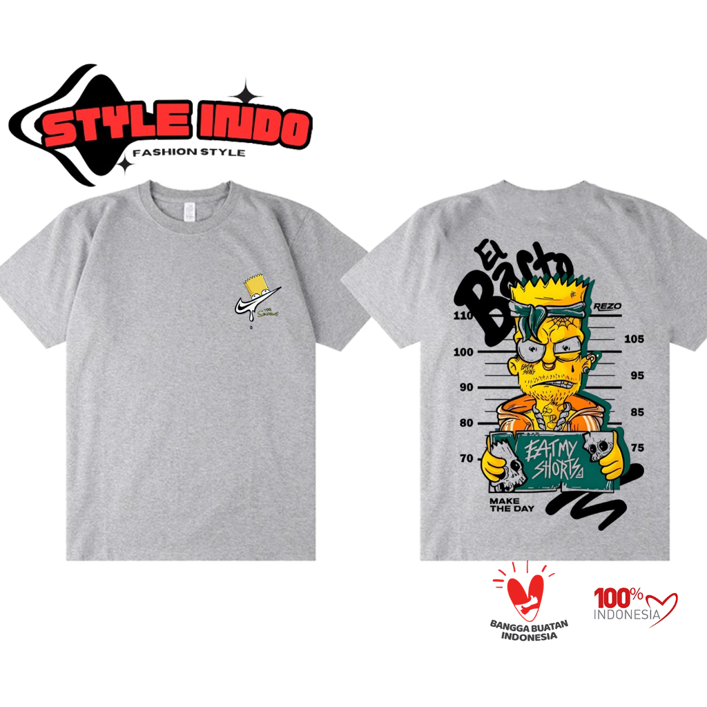 BAJU SIMPSON GANGSTER Kaos Distro Pria / Kaos Distro Original / Kaos Pria Wanita / T-Shirt Kaos Kaos