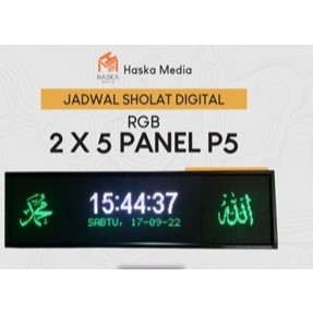 JAM JADWAL SHOLAT DIGITAL JWS 2x5 PANEL P5