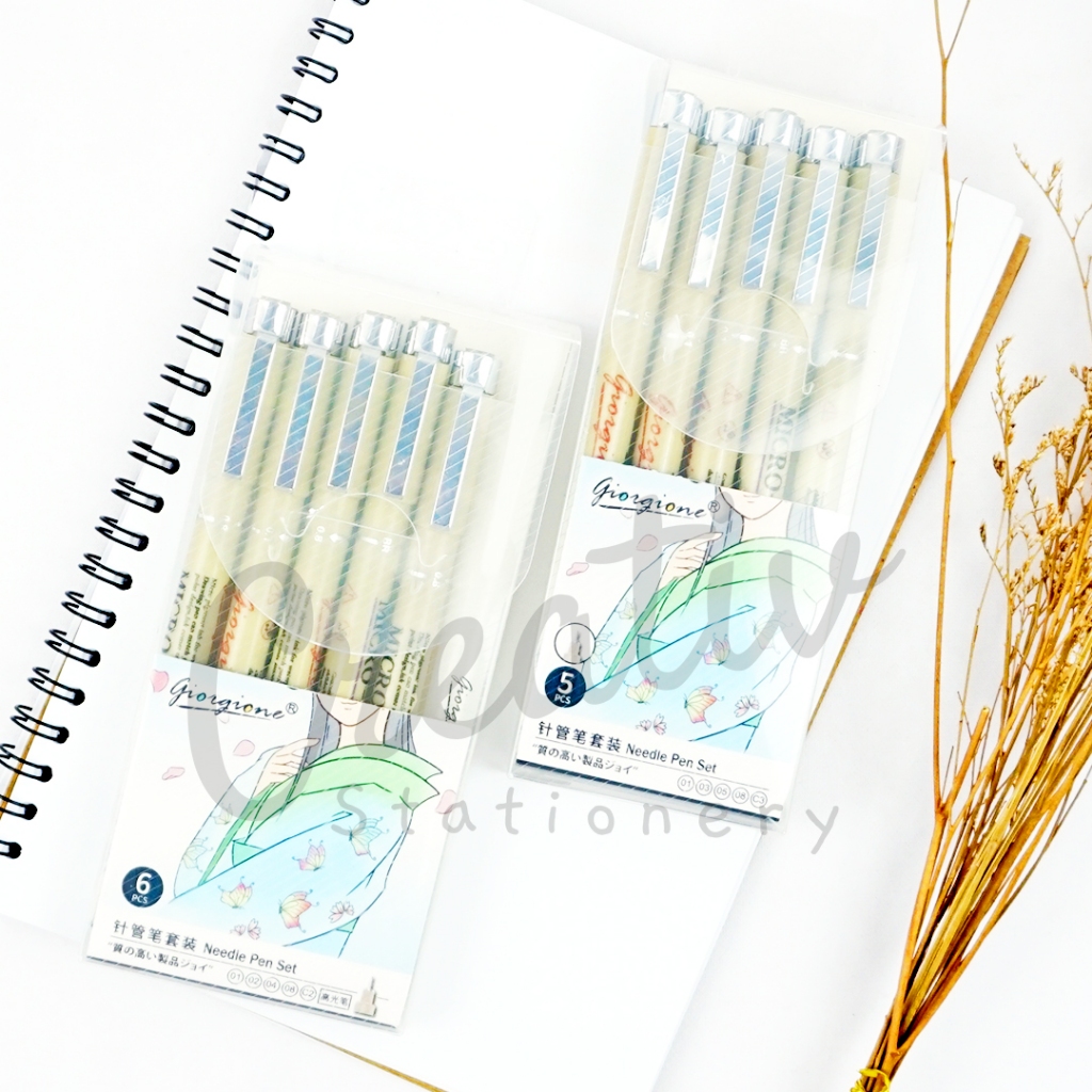 

GIORGIONE Drawing Pen Set Pena Gambar Kaligrafi Lengkap 3 5 7 Pen Zg-0