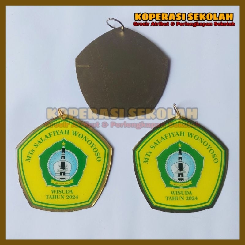 Pin Gordon Kuningan Model Bandul / Medali Wisuda Grosir Murah - Atribut Sekolah