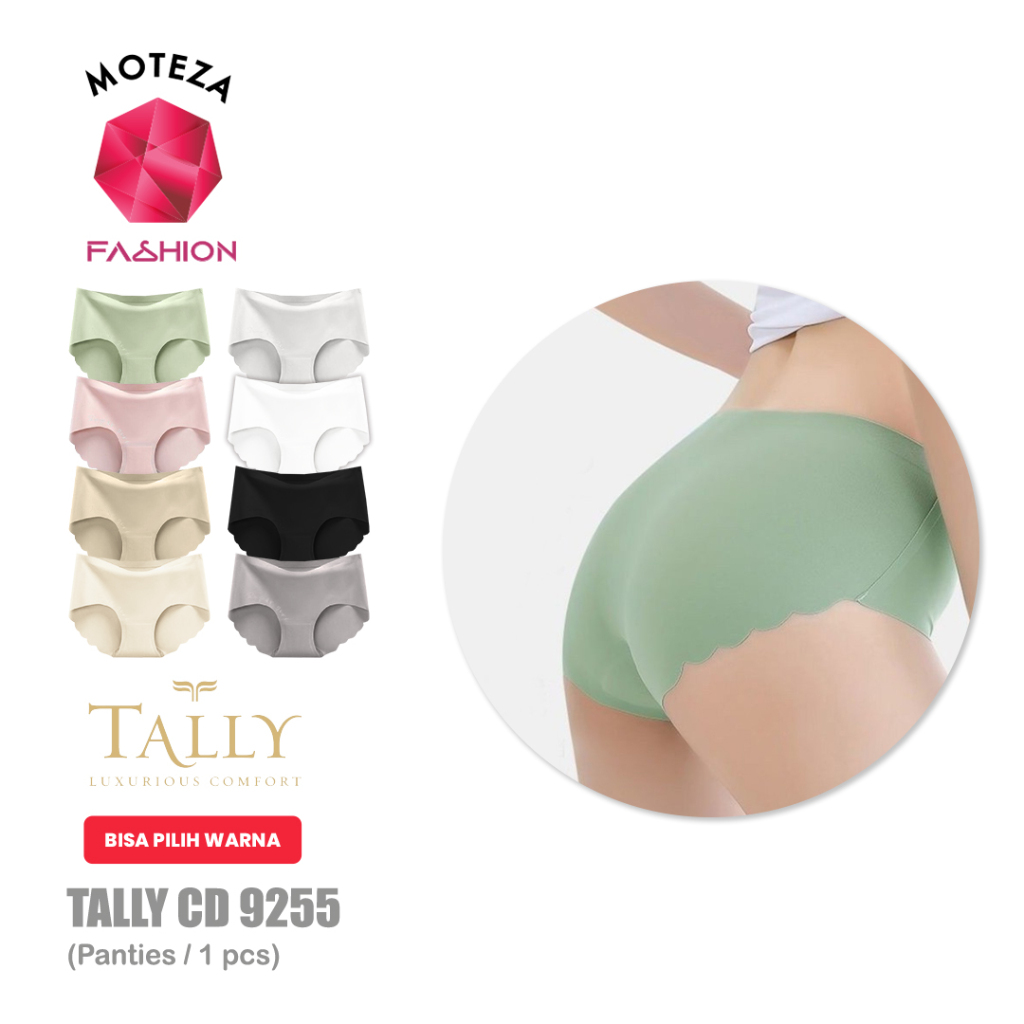 Tally 9255 CD Celana Dalam Wanita Seamless | Tanpa Jahitan | Anti Nyeplak | Midi Waist | Free Size F