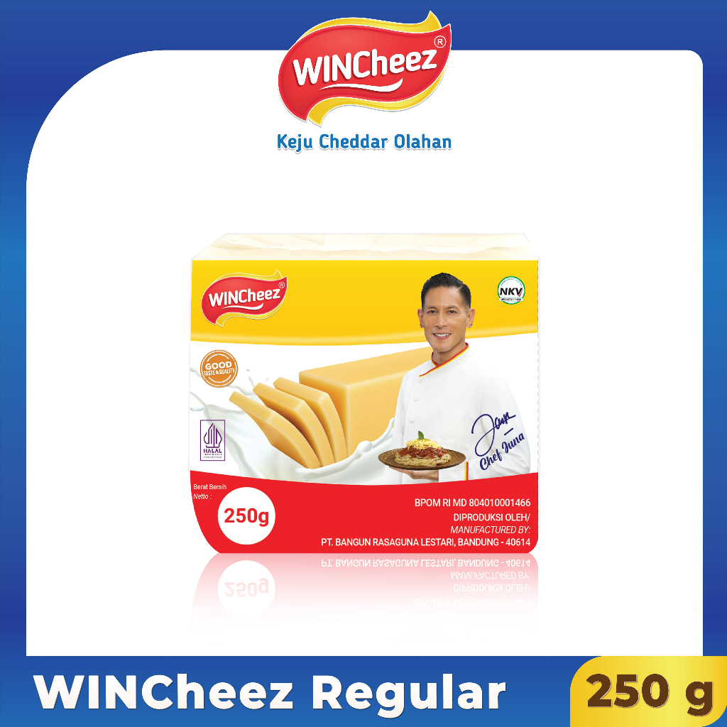 

WINCheez Keju Regular 250 Gram (Keju Cheddar)