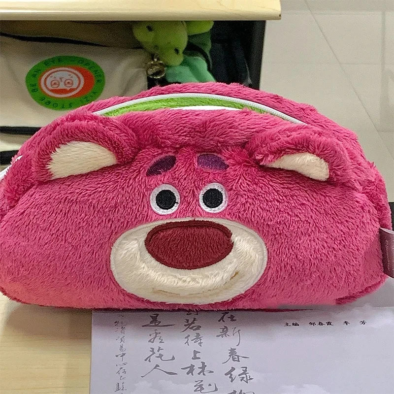

INS Lotso Alien Pencil Case Double Sided High Capacity Cute Plush Pen Bag Hello Kitty Stationery School Supplies